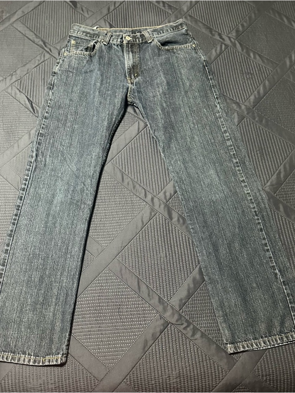 Levi's 505 Jeans Mens 32x32 Blue Cotton Denim Straight Leg Workwear Outdoor